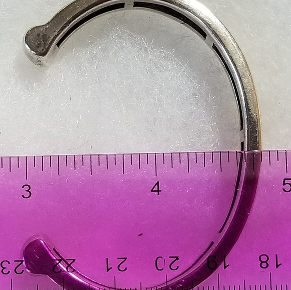 VERY RARE Silpada Sterling Silver & Leather Cuff Bracelet - Picture 10 of 12